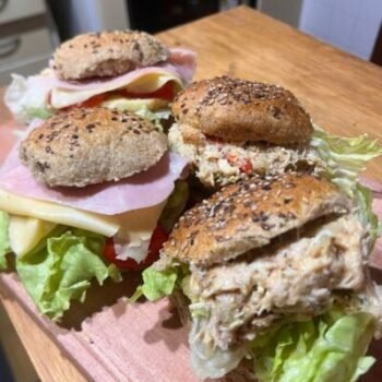 4 sándwichs pan casero integral